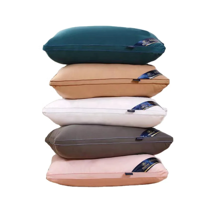 1kg Wholesale Low Price High Quality double lining pillow Bed Sleeping Pillow Home Hotel Hilton Pillows