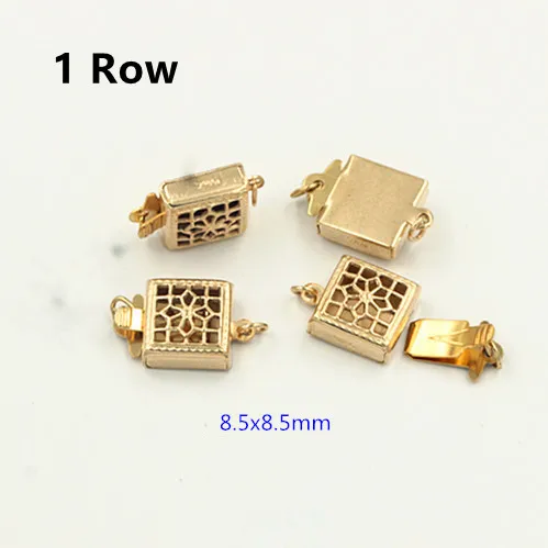 Best Quality 14k Gold Filled 8.5mm Square Filigree Pearl Clasp For Necklace Making