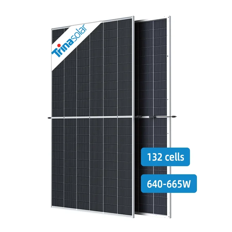 New design Trina Bifacial mono solar cells with solar modules 645w 650w 655w 660w 665w double glass for sun energy items
