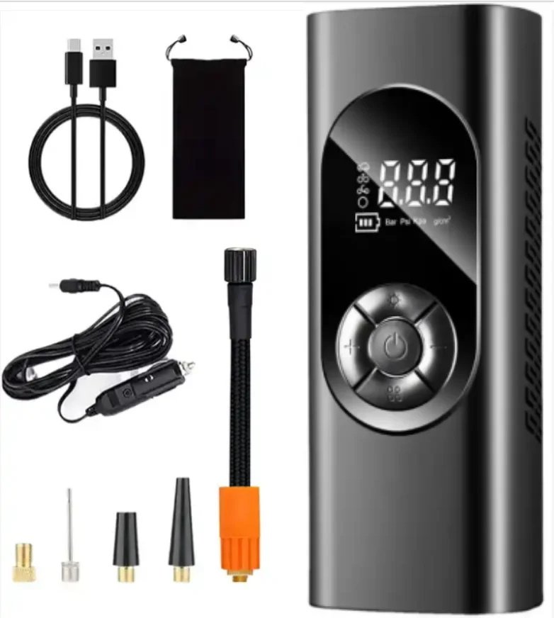 Tire Inflator Portable Air Compressor Cordless Car Tire Pump 150 PSI with LED Lights & Digital Screen for Cars, Motorcycles, E-B
