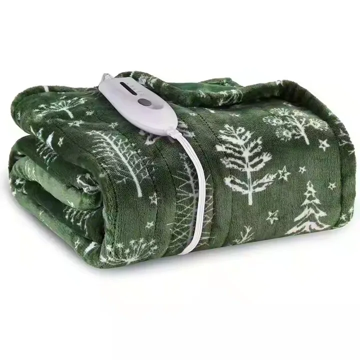 Winter New Heated Blanket 50 x 60 inch Double Layer Flannel 4 Position Temperature Adjustment ETL Approved Machine Washable