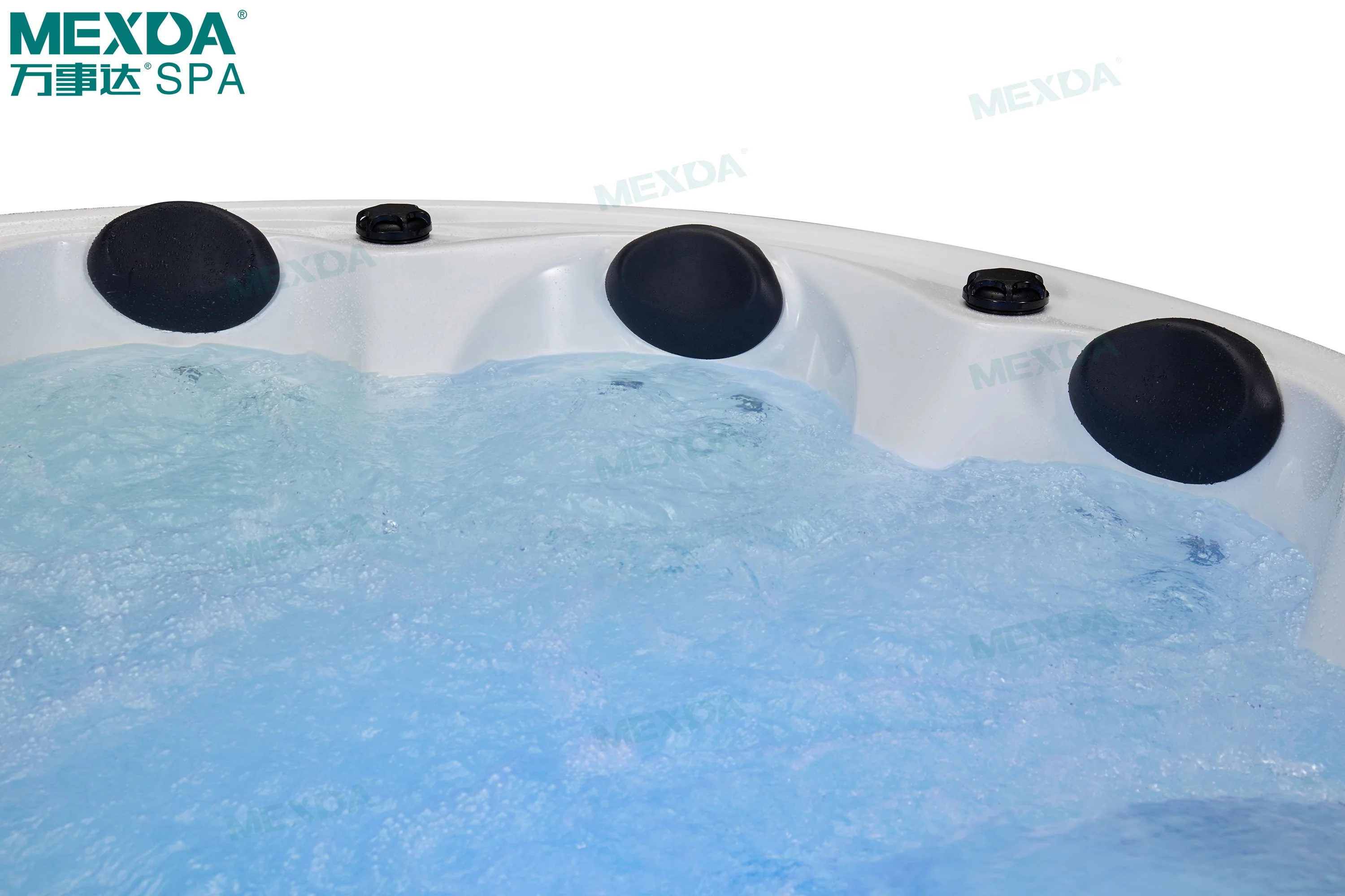 MEXDA Round Outdoor Spa Hot Tub Jacuzzi for 8 People WS-097