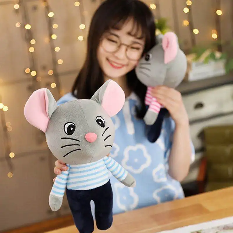 Wholesale LOW MOQ Cartoon Plush Mouse Doll Soft Stuffed Animal Plush Rat Toys Cute  Mouse Plush Toys