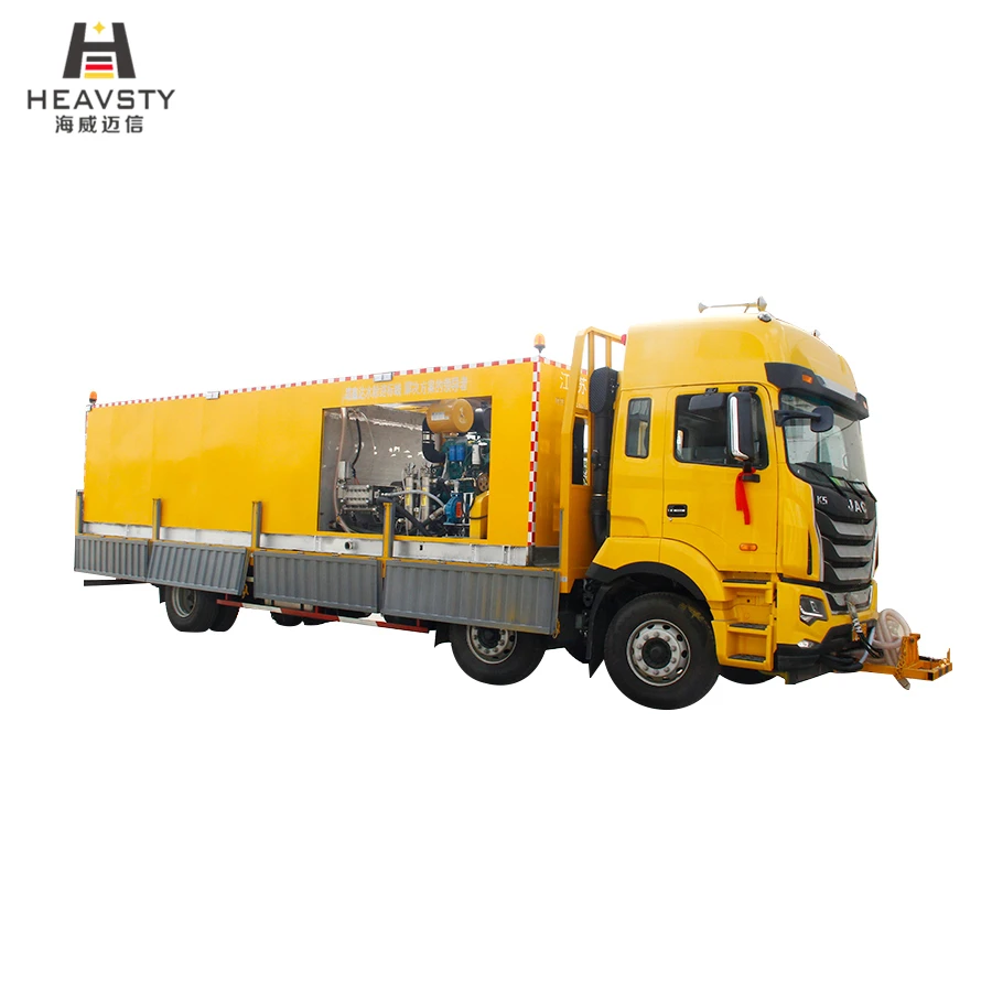 HEAVSTY HW260C Automatic Truck Mounted Ultrahigh Pressure Water Jetting Paint/Rubber highway street Paint Removal supplies