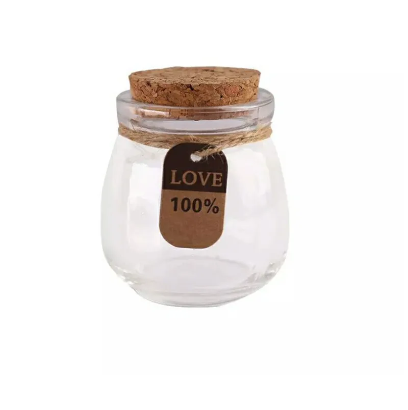 100ml Mini Wholesale Glass Bottles With Cork Lid Pudding Yogurt Candy Jars