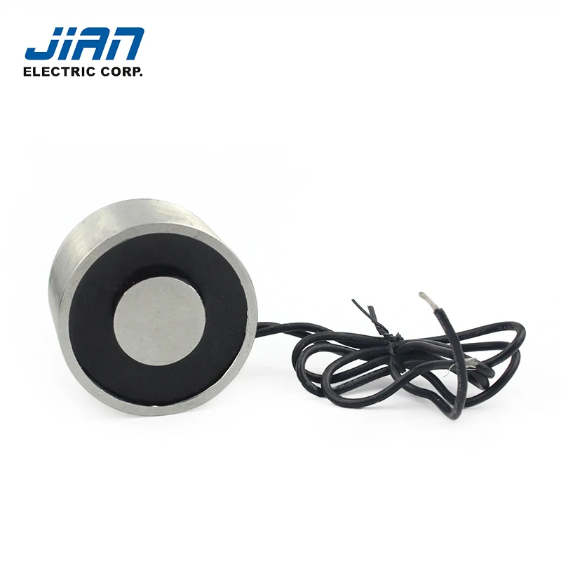 
JSP-6037 suction holder 100.00kgs (1000N) mini electric magnet electro magnet 24V dc electromagnet 
