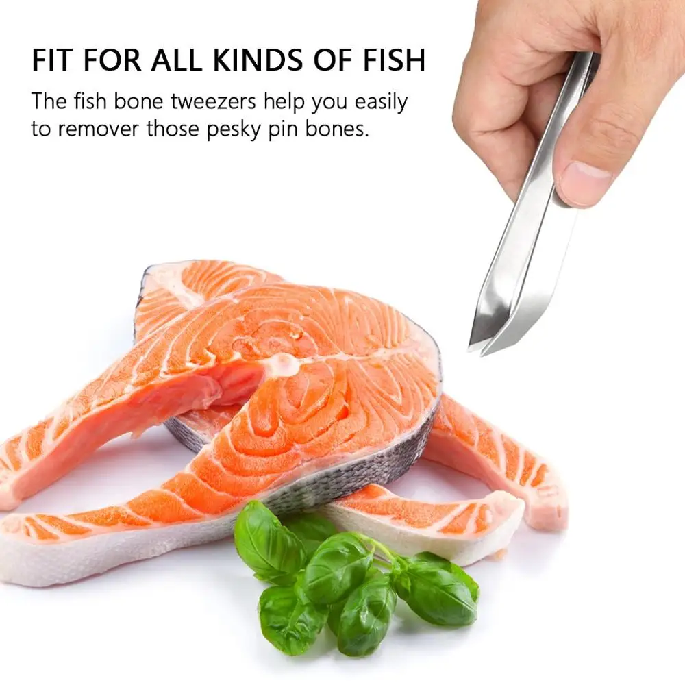 
2019 food grade stainless steel fish bone tweezers for for pig hair and bone 