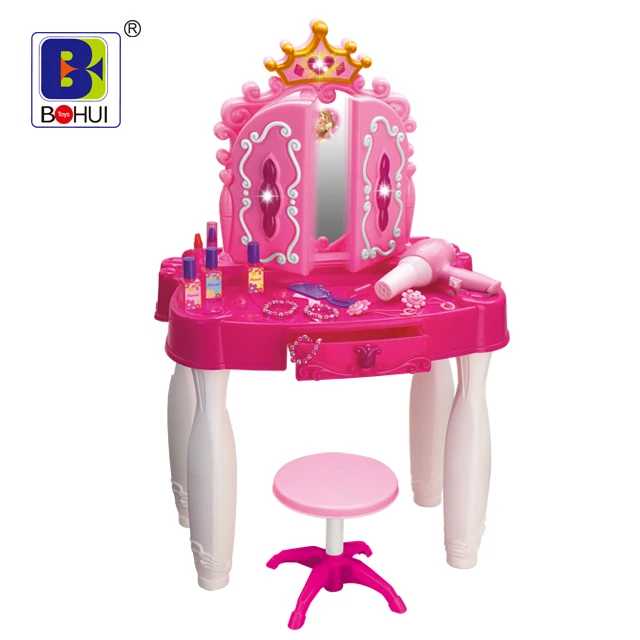 door-open dresser vanity table kids make up toys set  Kitchen Toys For Girls
