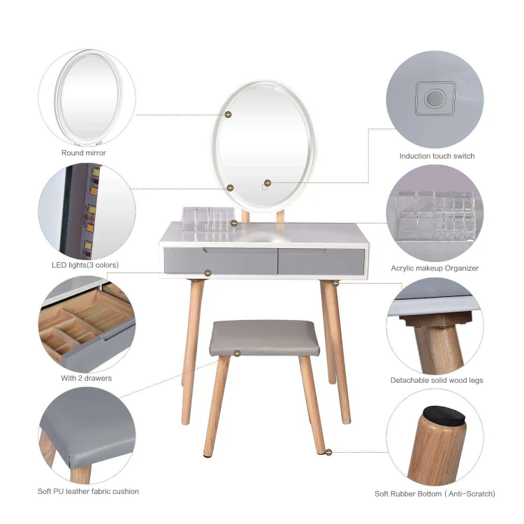 SZT-14 Bedroom dressing table modern minimalist storage cabinet integrated ins modern luxury dressing table