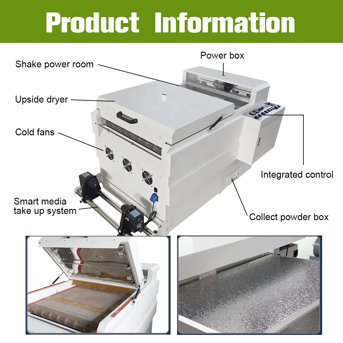 Xingyan Professional 60cm Automatic DTF Shaker Drying Machine to Working with 60cm Dtf Printer Economy Shaker