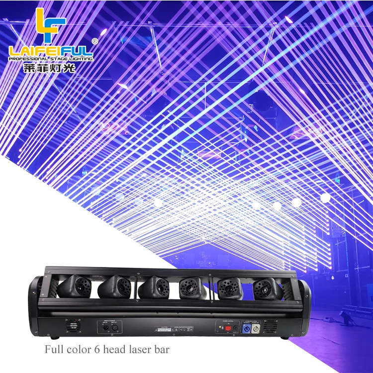 3W 12W DJ SHOW 6 EYES MOVING HEAD LASER BAR LIGHT 6 HEADS DMX/SOUND/AUTO CONTROL CLUB BAR BEAM LASER RED GREEN BLUE