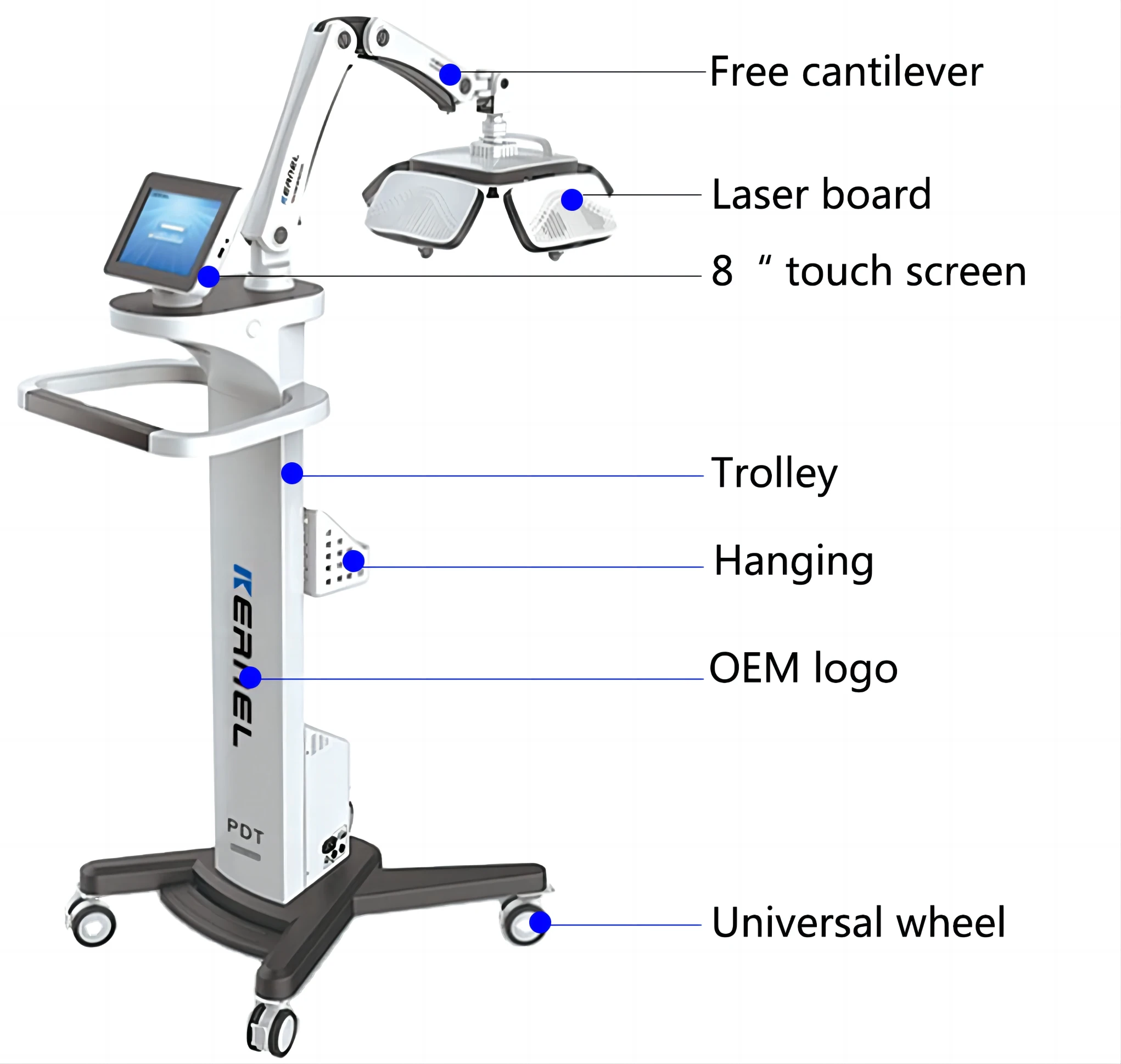 CE andFDA professional OEM price 650nm low level diode laser Stationary permanent laser machine for Hair regrowth