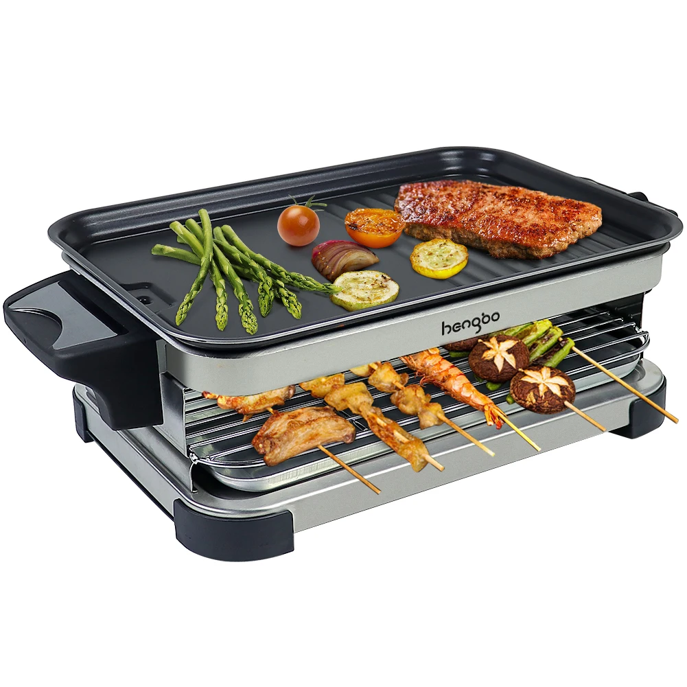 
Wholesale price Smokeless Bbq Grill Indoor Electric Barbecue Grills Korea Nonstick Electric Grill 