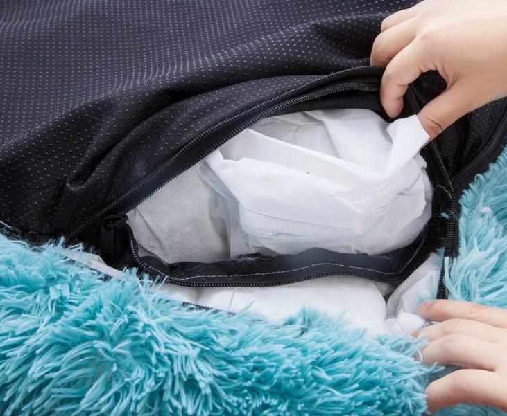 High Quality Autumn Winter Calming Shag Long Fur Donut Cuddler Pet Mat Dog House for Small and Medium Pets