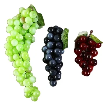 Artificial fruits decorative artificial grapes bunch plastic grape cluster