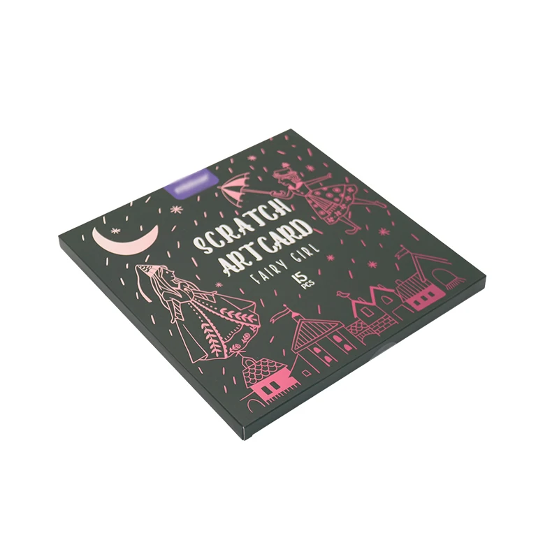 China supplier hot selling painting kids children color changing magic Scratch Postcards