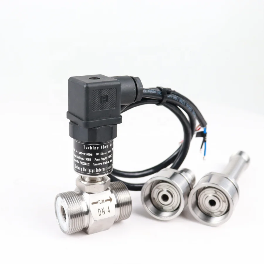 Digital Thread Turbine Liquid Flow Meter Micro Diesel Oil Beer Fuel Water Flow Sensor With Paddle Control