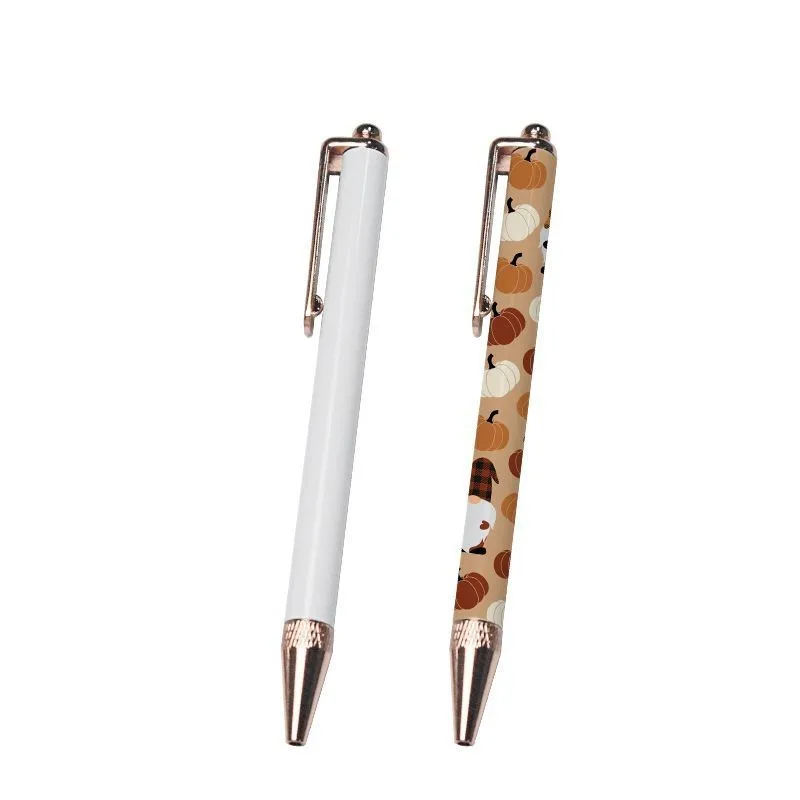 New Arrival White Blank Sublimation Ballpoint Blank Zinc Alloy Pen With Black Silicone Stopper For Touch Phone Screen School Gif