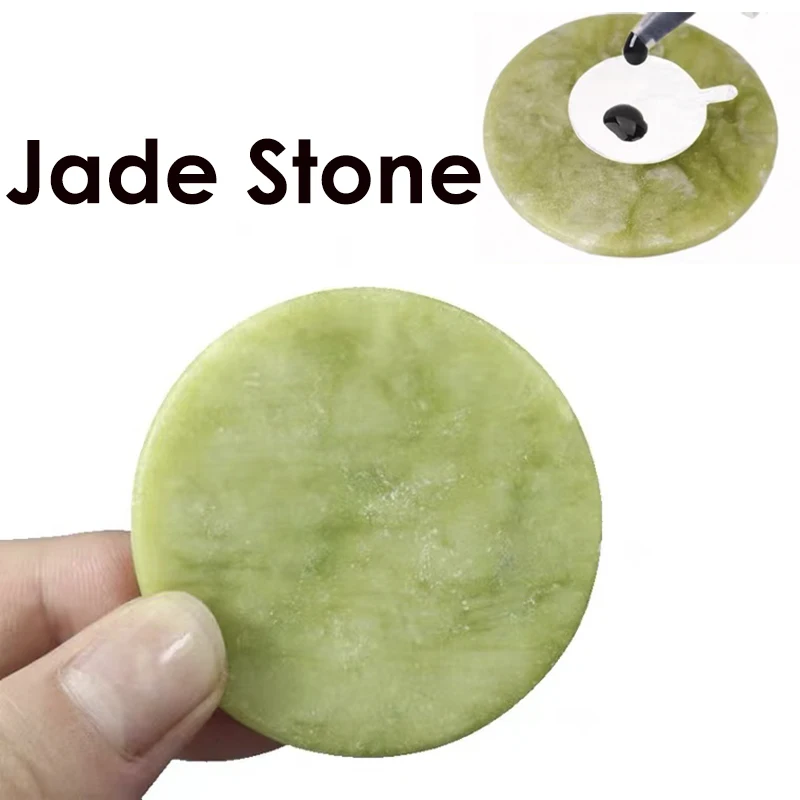 2024 Customized Packaging for Eyelash Extension Round Jade Stone Wholesale Eyelash Pink Glue Holder Jade Stone BestBelong