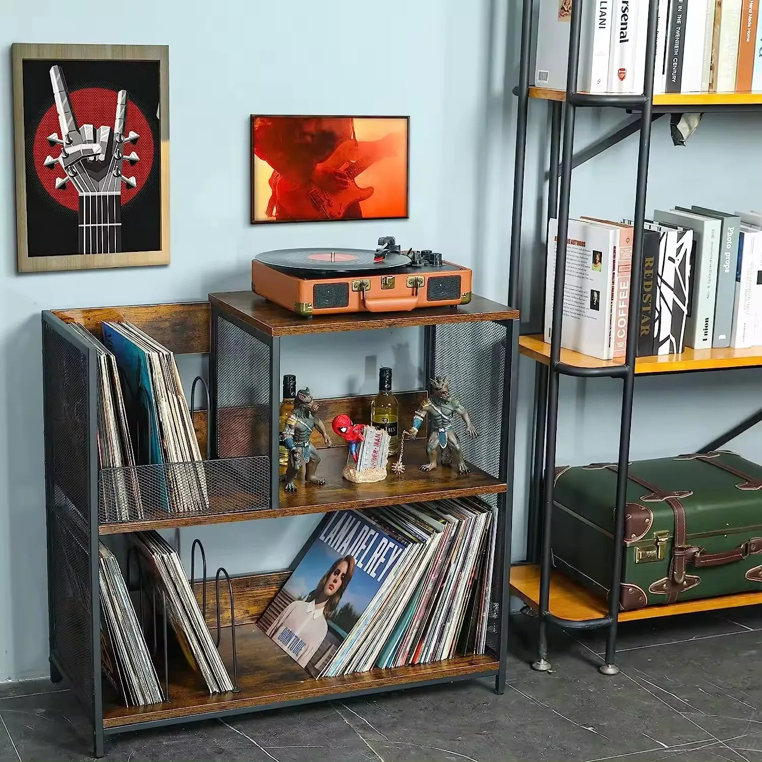 Wholesale Hot Sale Simple Designs CD Rack Bookcase Panel Wooden Style Shelf for Living Room Home Furniture