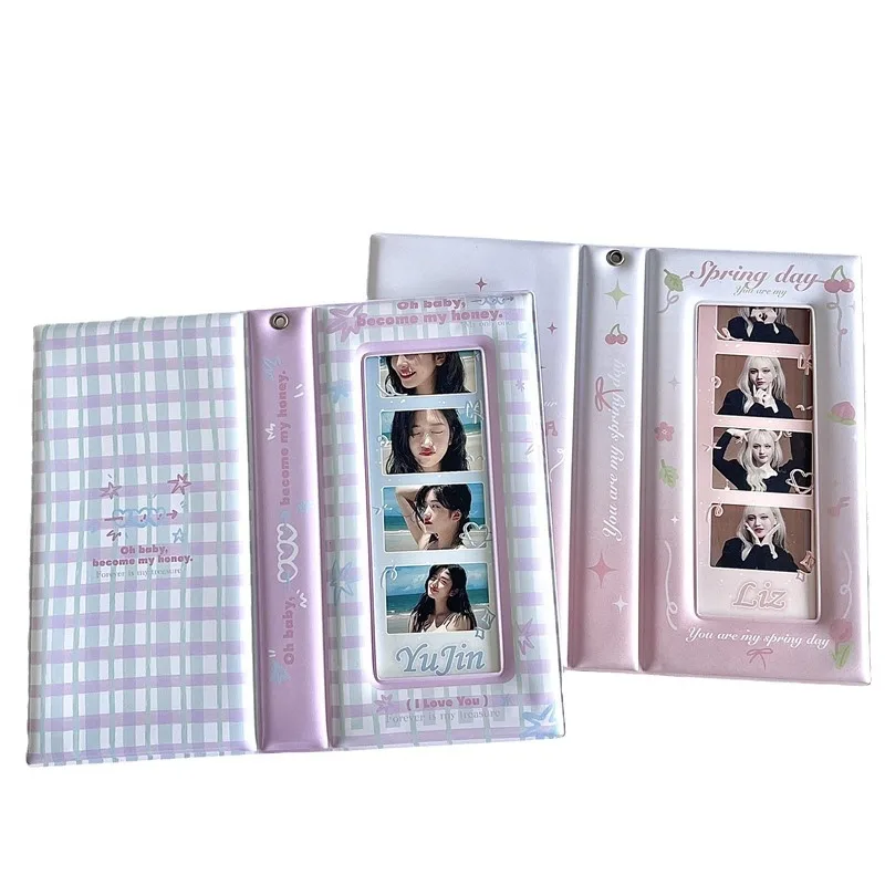 PVC Kpop photocard album bookmark collection book hollow cover design Life four grid photo paper collection
