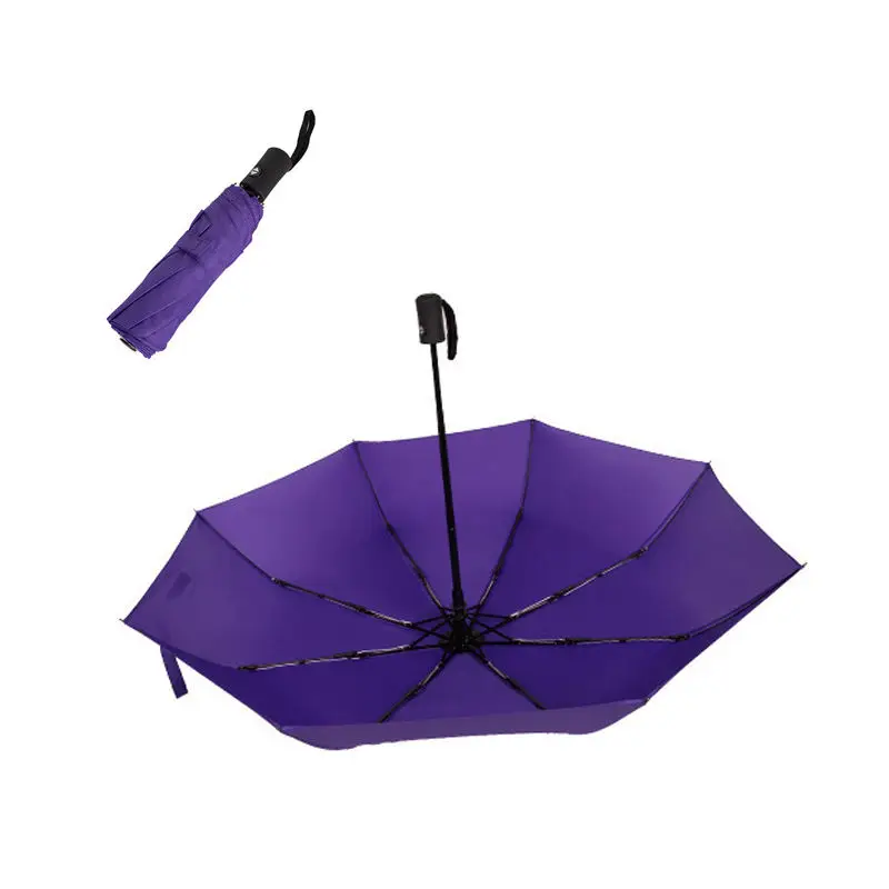 Wholesale Promotions Custom Fully Automatic 21 Inch Purple Fashion Rain Sunshade Folding Umbrella