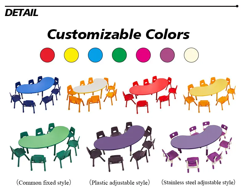 Modern U-Shaped Preschool Table and Chair Set for Kids for Kindergarten School & Daycare Red Color Preschool Wooden Table