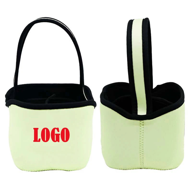 Custom Logo Portable Neoprene 4 Cans Beer Can Cooler Bag for Outdoor Camping Beach