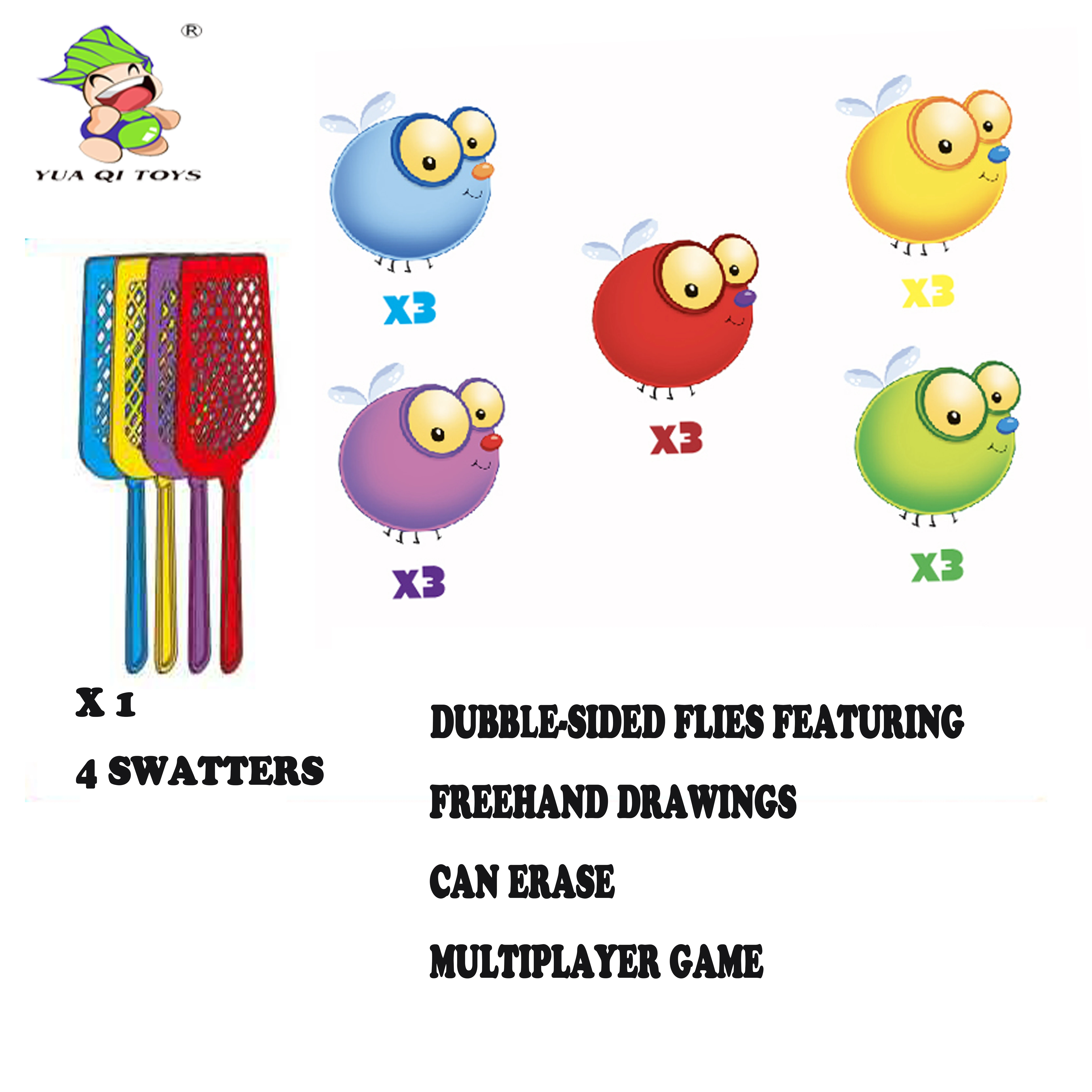 YQ New Arrived  Educational Toys Fly Swatter Sight Word  Parent Child Game Toys