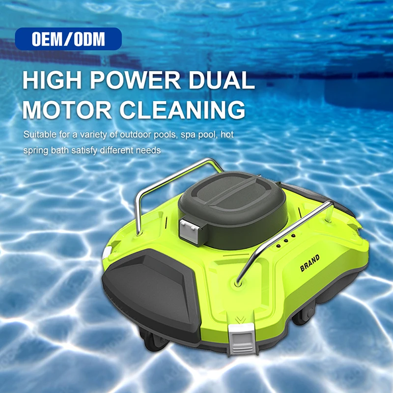 Underwater Cordless Robotic Pool Cleaner Robot Pool Vacuum Cleaner for Swimming Pools  Lasts 150 Mins