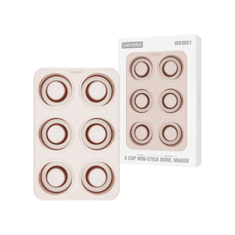 Multifunctional 6 Cavity Food Grade Small Cake Baking Molds for Kids