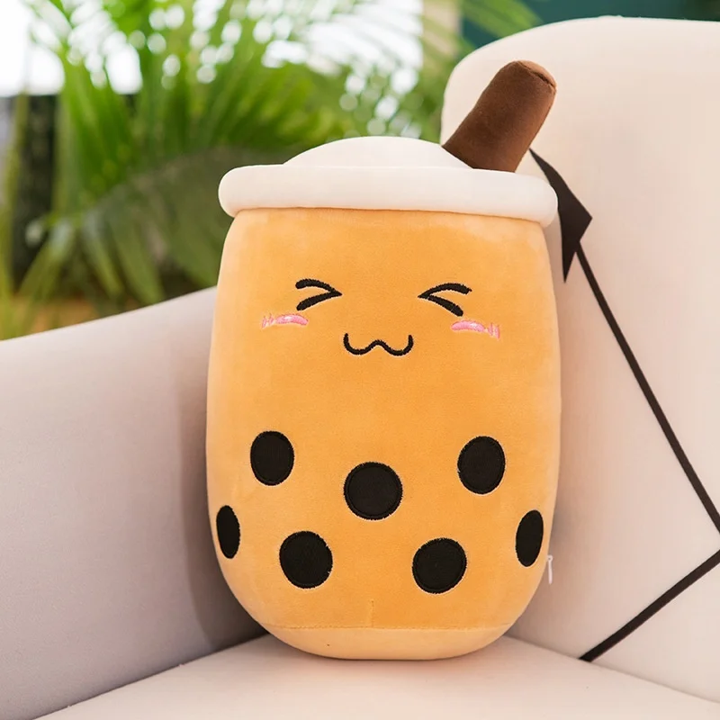 Super Soft Kawaii Simulation Pillows Cushions Doll Pearl Milk Tea Doll Decorative Gifts Milk Tea Cups Stuffed Plush Toys