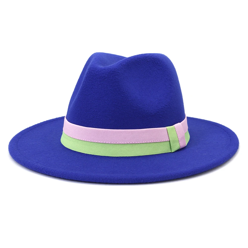 Solid Color Polyester Cotton Vegan Material Fedora hat Fedora Hats Fashion fedora hats
