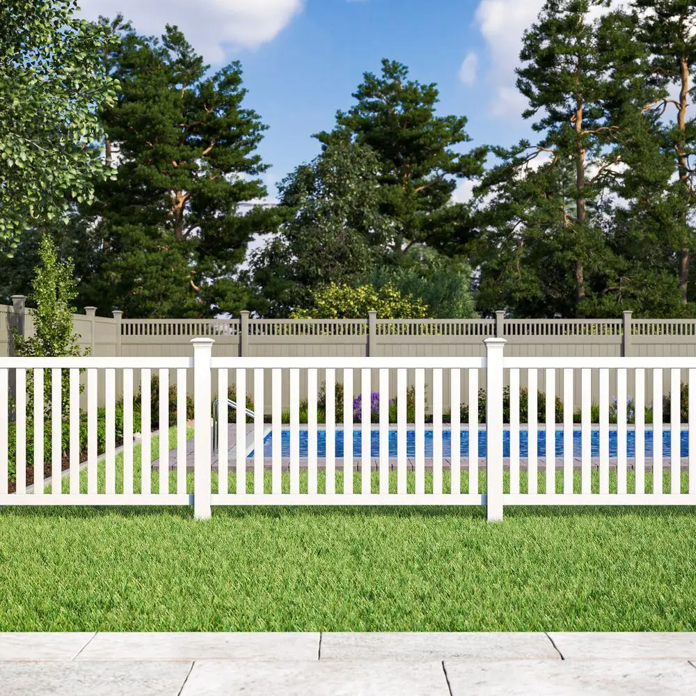 Sam-uk hot sale Garden Horticulture UV protection pvc white lattice fencing picket fence panels vinyl