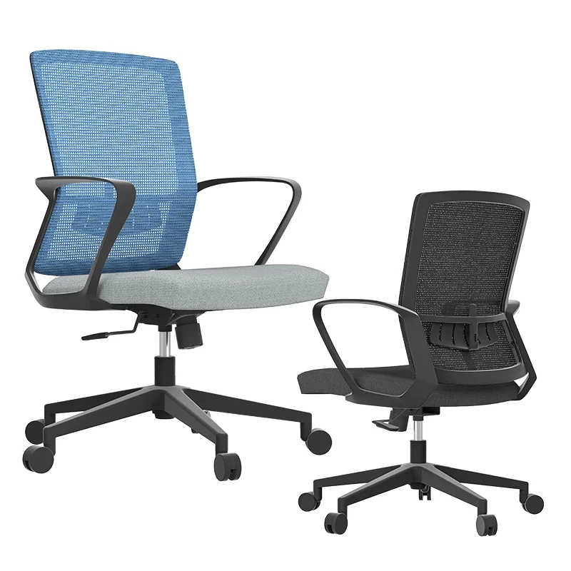 Mac Chairs on Sale New Ergonomic Computer Comfortable Staff Office Swivel Chair MID Back Office Furniture Mesh Chair