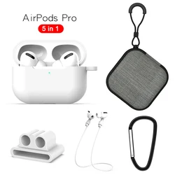 Силиконовый чехол для AirPods Pro, защитный чехол для AirPods Pro, набор аксессуаров для наушников с ремешком, сумка для хранения