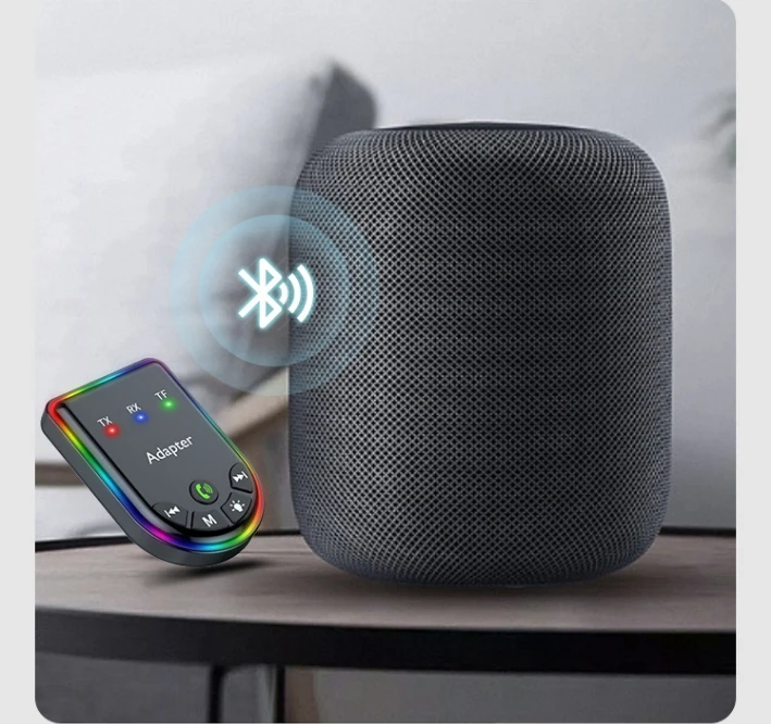 Wireless receiver transmitter 3.5mm Game headphone RGB wireless driverless audio power amplifier car audio adapter