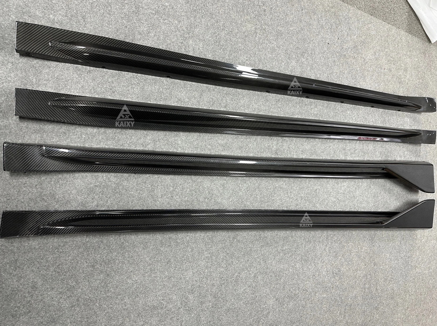 Dry Carbon Fiber MP Style Side Skirt Lip For BMW G80 G82 M3 M4 Bodykit Front Bumper Splitter