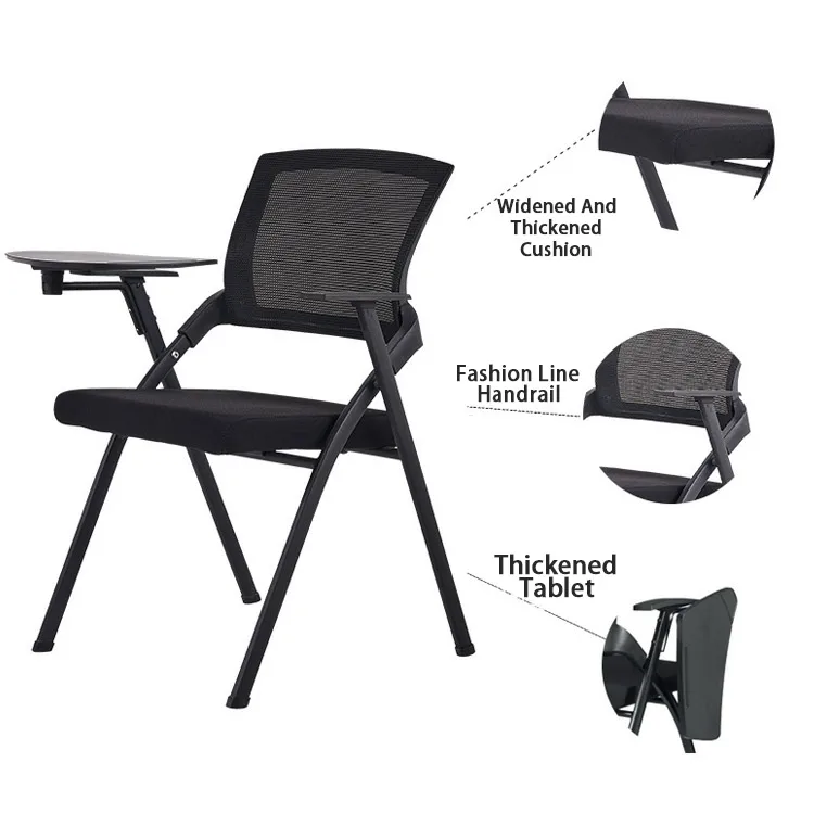 Wholesale High Quality Cheap Popular Student Training Stacking Office Chair With Writing Pad Tablet
