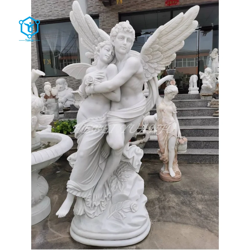 High quality White Marble Angel Statue Foundry Sculpture