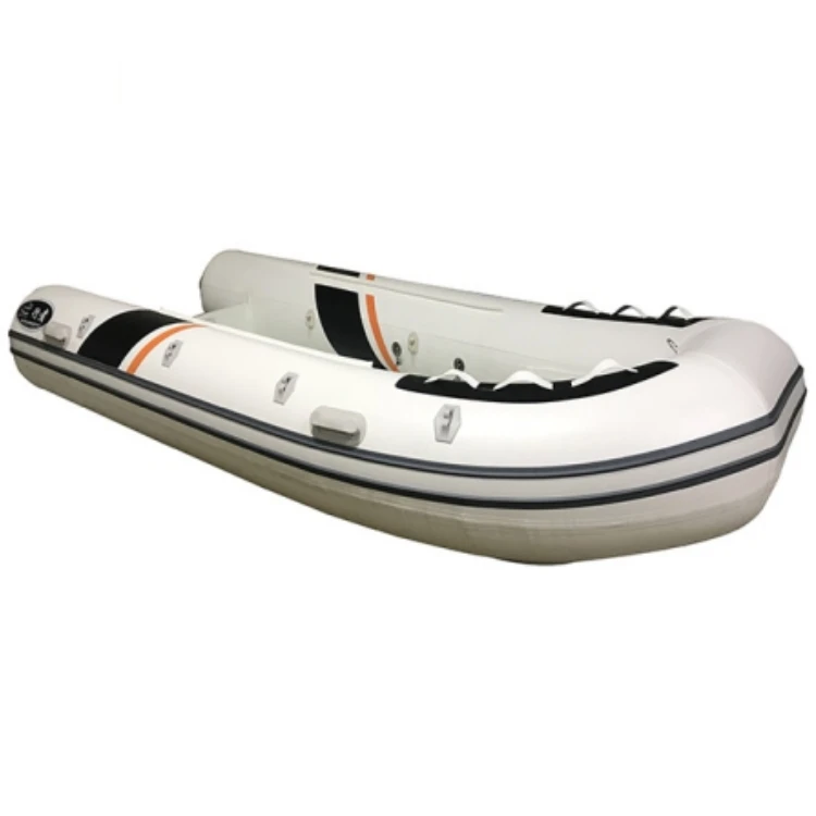 China Factory 12ft High Quality Yacht Tender Valmex PVC Rigid Inflatable Rib Aluminum Center Console Fishing Boat with Motor