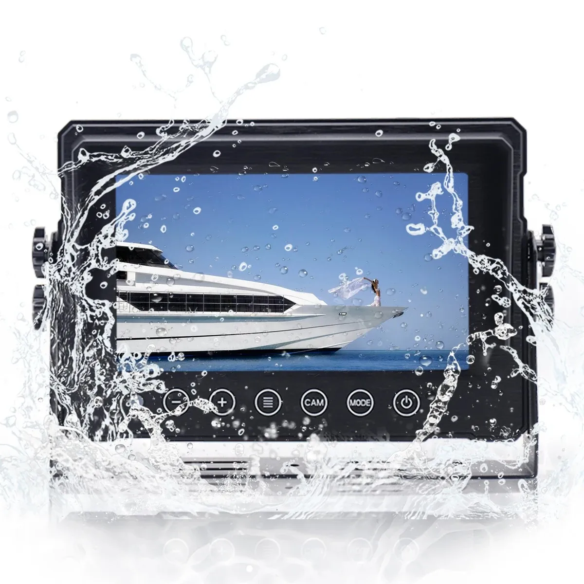 Latest model high quality IP68 waterproof 7 Inch car LCD monitor for car reversing aid system on stock monitor for car