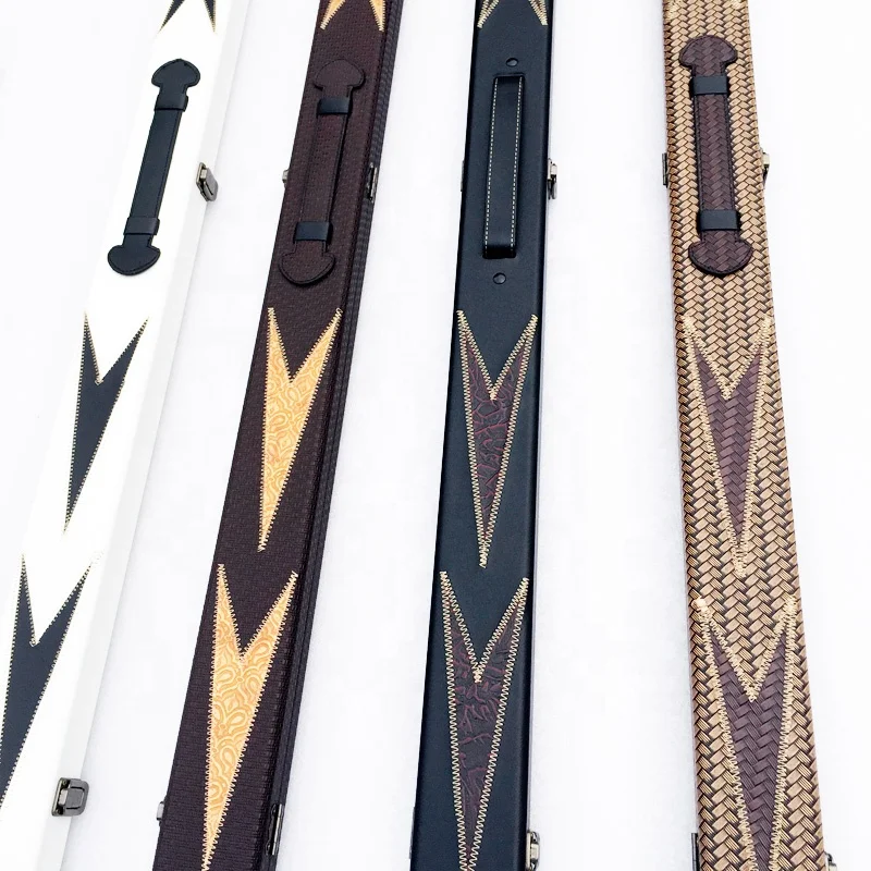 
Random Selection PU Leather Billiard Cue Case, 3/4 Snooker Cue Box 