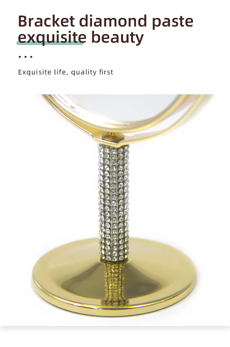 Compact Metal Wind Table Standing Mirror 360 Rotating Vanity Mirror Shaving Makeup Mirror For  Dressing Table Dressing Room