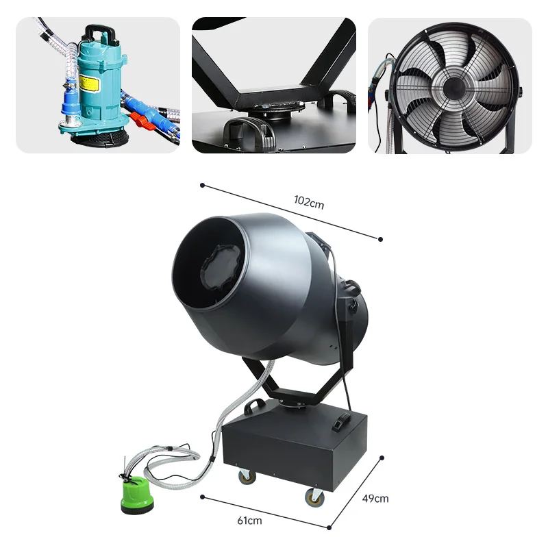 3000W Small Automatic Head Shaking Swimming Pool Party Foam Machine For Parties Outdoor Amusement DJ Stage Jet Foam Show