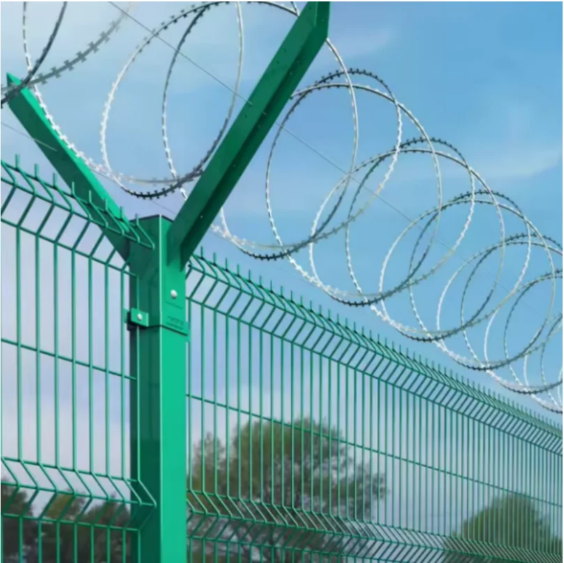 Metal Airport Security Fence with Post Caps Driveway Gates Fence Accessories-for Hardware Sports Farm Security Needs