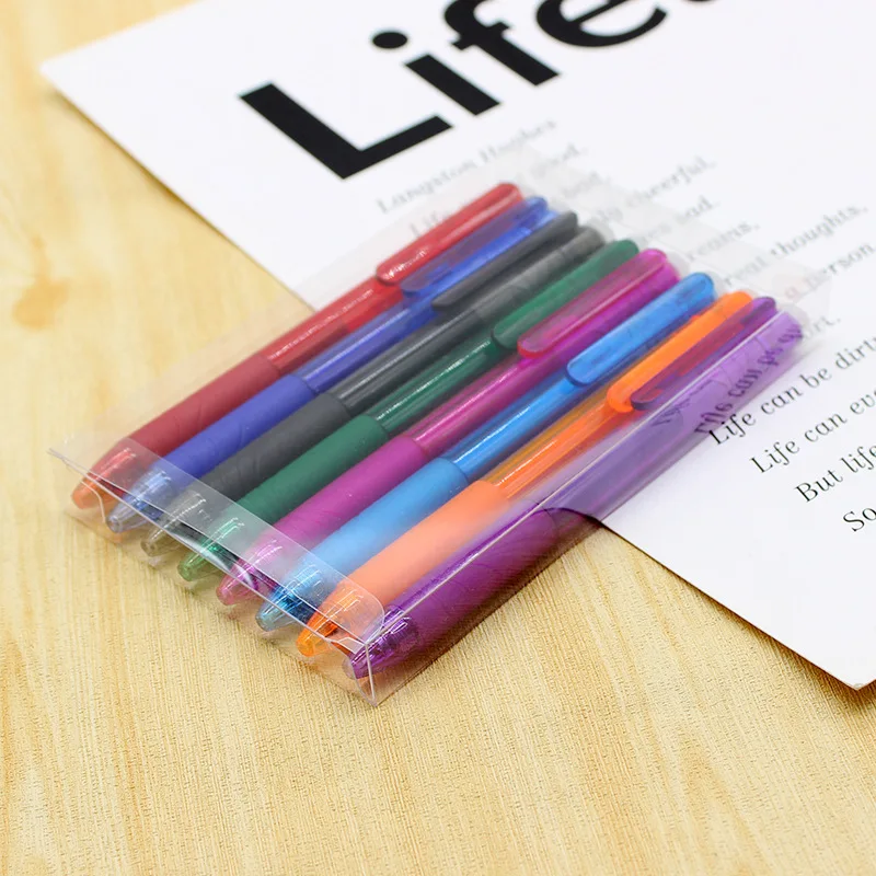 Multi Color 0.5mm Erasable Pen Blue Black with Custom LOGO Erasable Ball-Point Pen with Eraser