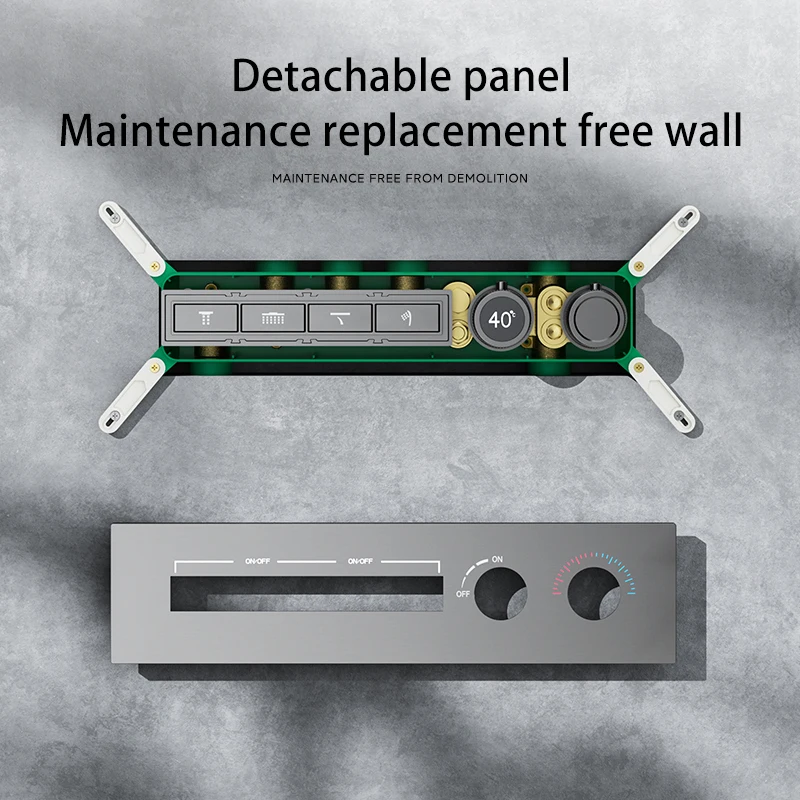BTO 3 features suspended ceiling bathroom sets shower with large waterfall effluent with handheld shower
