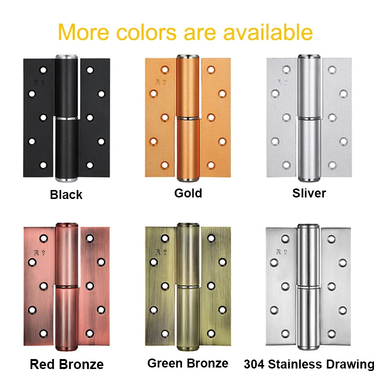 Space Aluminum Color Hydraulic Buffer Self-Closing Hinge damping spring hinged 5 inch blind door closer