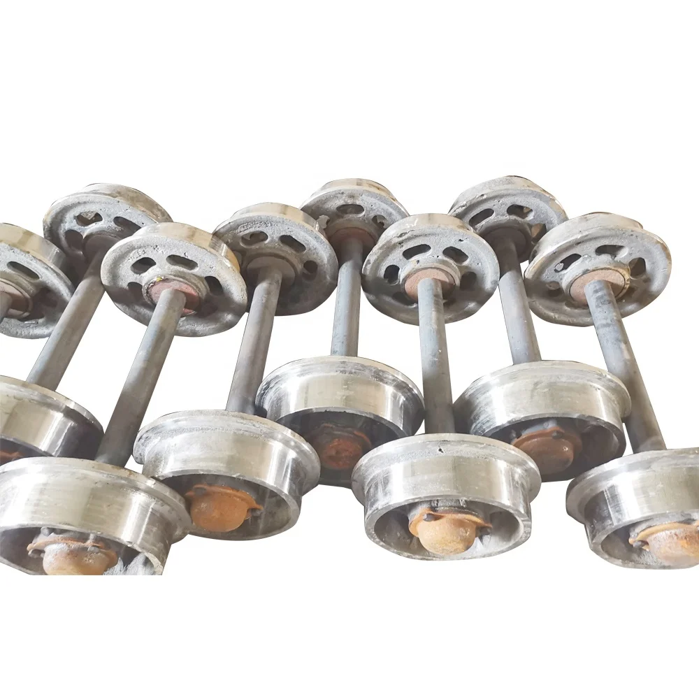 ZBL762/350 High Quality Plain Rolling Bearing Run And Turn Mining Cars Wheelset Iron Mine Cart Wheel Set For Sale